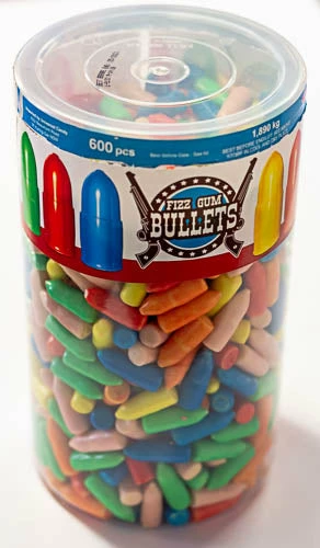 Fizzy Gum Bullets Tub 3 Fizzy Gum Bullets Tub