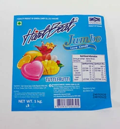 Hartbeat (Heartbeat) Jumbo Heart Candies - Tutti Frutti Bag -SUNSHINE CONFECTIONERY Shop Hartbeat 20Jumbo 20Tutti 20Frutti 205