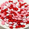 Candy Shell Red, Pink And White Chocolate Hearts 1kg -SUNSHINE CONFECTIONERY Shop HeartsR P WChocolateCandyShell1