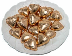 Hearts - Milk Chocolate Hearts In Rose Gold Foil 350g -SUNSHINE CONFECTIONERY Shop HeartsRoseGold16