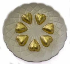 Hearts - Milk Chocolate Hearts In Gold Foil 350g