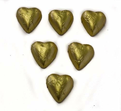 Hearts - Milk Chocolate Hearts In Gold Foil 1kg 4 Hearts - Milk Chocolate Hearts In Gold Foil 1kg - Image 2