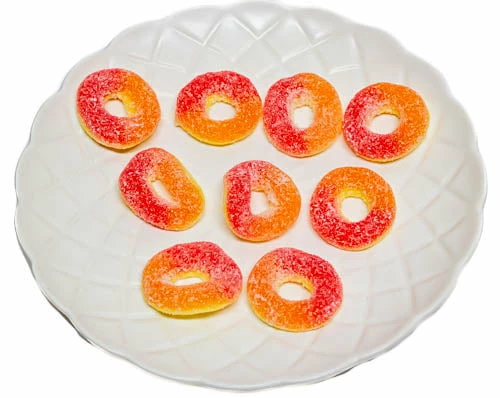 Sour Peach Rings 1kg 3 Sour Peach Rings 1kg