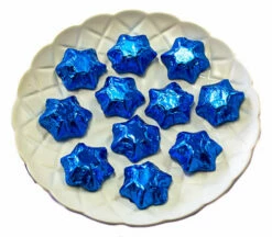 Stars - Chocolate Foil Stars - Electric Blue